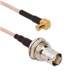 RF Cable Assemblies BNC Straight Bulkhead Jack IP67 to MCX Right Angle Plug RG-316 50 Ohm 48 inches (1219 mm)