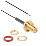 RF Cable Assemblies RP SMA Bkhd Jck to AMC4 Plg 150mm