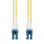 Fibre Optic Cable Assemblies 2m LC to LC Yellow OS2 Duplex OFNR (Riser-Rated) SMF Fiber Patch Cable
