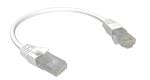 Ethernet Cables / Networking Cables RJ-RJ Ethernet Cable assembly, CAT6A, Round Super Thin 28AWG, White, Overmoulded, Un-Shielded, Length = 3 Feet