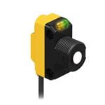 Photoelectric Sensors WORLD-BEAM QS18U: Ultrasonic TEACH mode; Range: 50-500 mm; Input: 12-30 V dc; Output: NPN; 150 mm (6 in) 4-pin M12 Pigtail QD