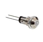 LED Panel Mount Indicators Standard Metal Panel Mount Indicators, 2 Leaded, 5mm Bi-Color HE Red/Green LED with White Diffused Lens.