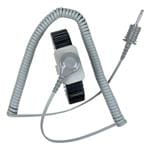 Antistatic Control Products Wrist Strap, Dual Conductor, Metal, Small (14 Cap), W/5' Coil Cord