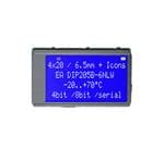 LCD Graphic Display Modules & Accessories LCD Module 4x20 6.45mm Blue-White LED Backlight