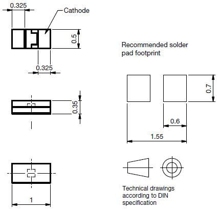 VLMx1500 Ultrabright 0402 ChipLEDs - Vishay | Mouser