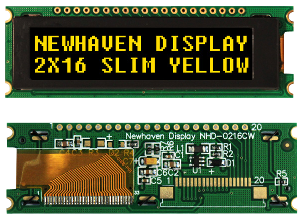 Slim OLED Character Displays - Newhaven | Mouser