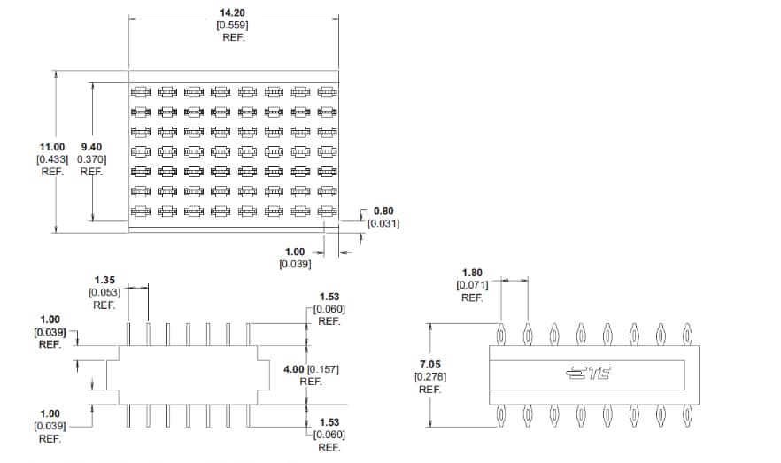 Press-Fit Stacking Connectors - TE Connectivity - Connectors | Mouser