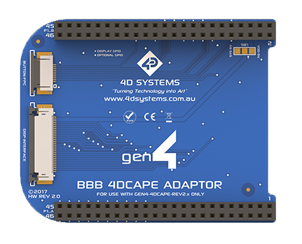 4D Systems gen4-4DCAPE Series TFT LCD Display Capes 4D Systems gen4-4DCAPE Series TFT LCD Display Capes