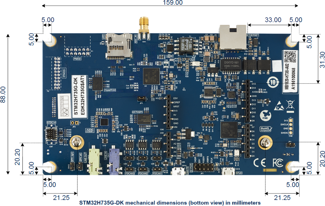 STM32H735G-DK Discovery Kit - STMicro | Mouser