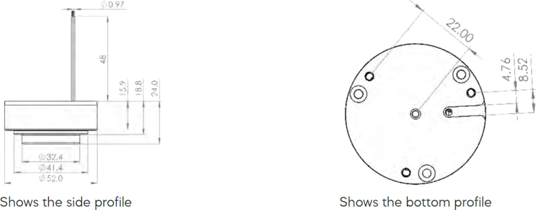Mechanical Drawing - Xidas VEG Vibration-Based Energy-Harvesting Generator Mechanical Drawing - Xidas VEG Vibration-Based Energy-Harvesting Generator