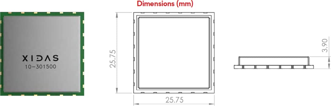 Mechanical Drawing - Xidas EHM-UNIV-1 Energy Harvesting Module Mechanical Drawing - Xidas EHM-UNIV-1 Energy Harvesting Module
