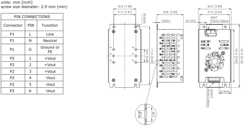 VGS-250C AC-DC Power Supplies - CUI Inc | Mouser
