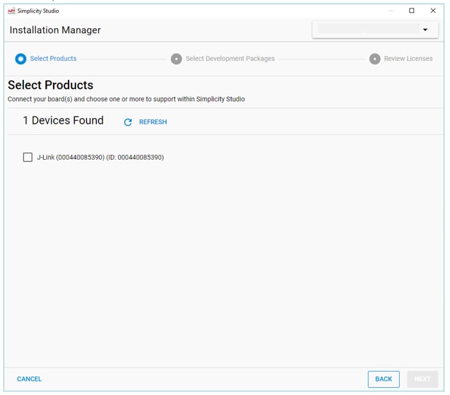 Installation Manager Products Selection