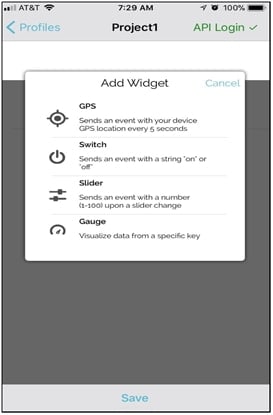 Adding new widgets to the smartphone application.