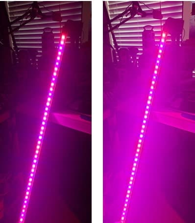 Left: Brightness at approximately 50% Right: Brightness at approximately 90%