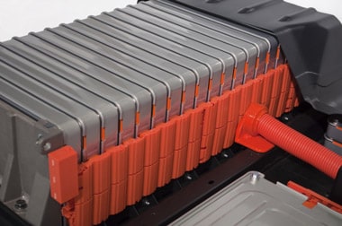 Bank of batteries in an electric vehicle
