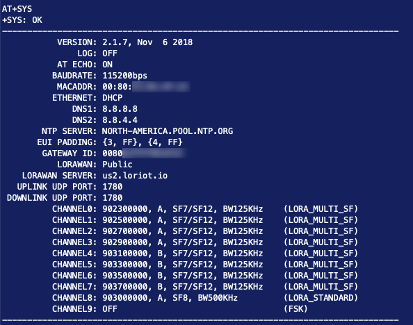 This is a rendering of gateway configuration settings