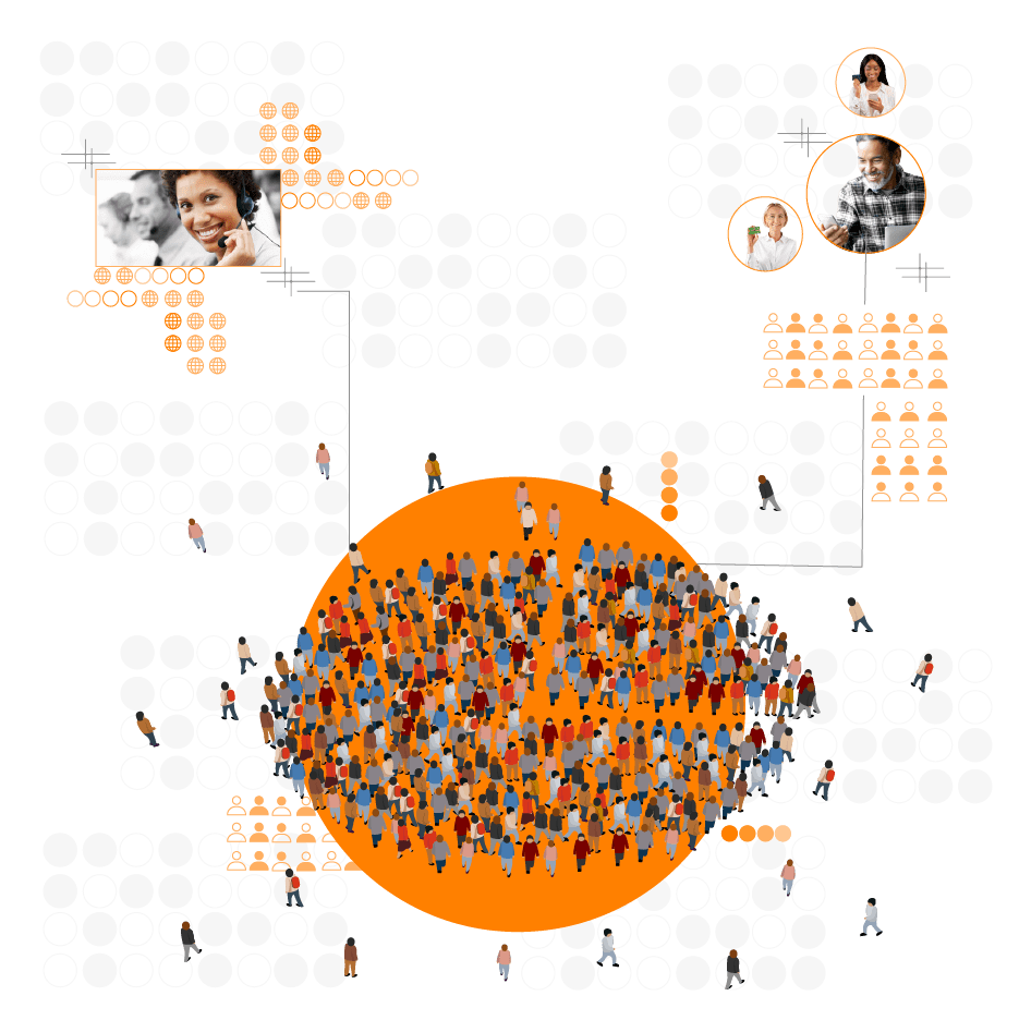 A group of illustrated people of all genders and races