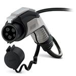 EV Charging Cables CHARX connect  AC charging cable with vehicle charging connector and open cable end  with protective cap  Housing color black-gray  for charging electric vehicles (EV) with alternating current (AC) via type 1 vehicle charging inlets  for installation