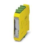 Unspecified Connectors Two-channel zero-speed and over-speed safety relays up to SIL 3  Cat. 4  PL e  2 safe relay outputs  suitable for connecting HTL  TTL  or sine/cosine encoders as well as proximity switches  pluggable Push-in terminal block  width: 22.5 mm