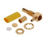 RF Connectors / Coaxial Connectors SSMB / RIGHT ANGLE JACK MALE CRIMP TYPE FOR 2/50 D CABLE GOLD