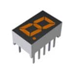 LED Displays & Accessories LED Numeric Displays, Digit Number=1 digit,Character Height=8mm, Emission Color=Orange, Circuit Common=Anode, ( ?P =605nm, IV=250mcd, IF=10mA, VF=1.9V, IF=10mA, IR=100uA, VR=3V)