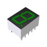 LED Displays & Accessories LED Numeric Displays, Digit Number=1 digit,Character Height=10.16mm, Emission Color=Green, Circuit Common=Anode, ( ?P =572nm, IV=100mcd, IF=10mA, VF=1.9V, IF=10mA, IR=100uA, VR=3V)