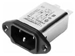 AC Power Entry Modules 1A SURGE PROTECT wide mounting flange