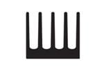 Heat Sinks Extrusion Cut to Length, 1.26" W, 36" L, Flatback Heat Sink Extrusion 10979