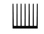 Heat Sinks Extrusion Cut to Length, 2.24" W, 12" L, Flatback Heat Sink 13107