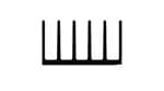 Heat Sinks Extrusion Cut to Length, 2.25" W, 36" L, Flatback Heat Sink 6469